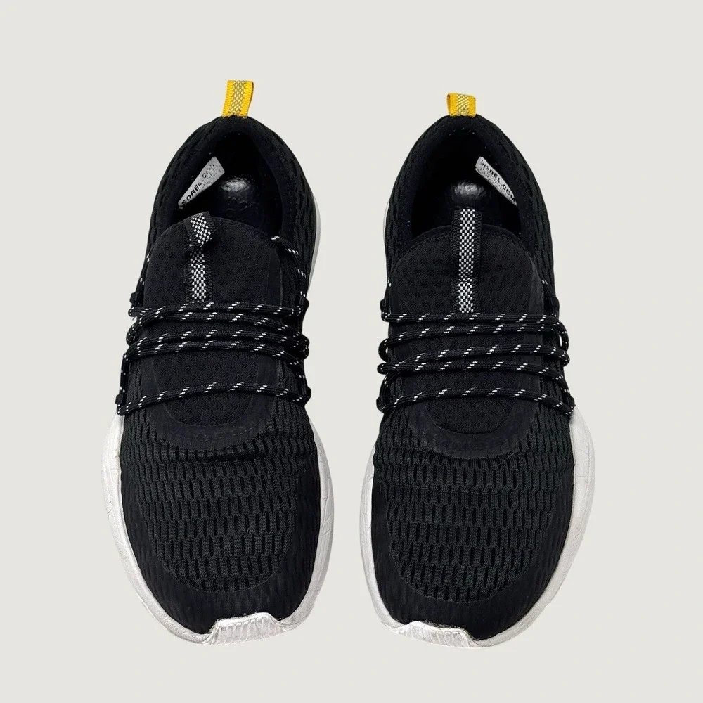 Sorel Kinetic Lace Slip On Sneakers Women 9 Black Mesh Athletic‎ Comfort Shoes